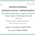 Hemofilia adquirida, un grave trastorno hemorrágico infradiagnosticado
