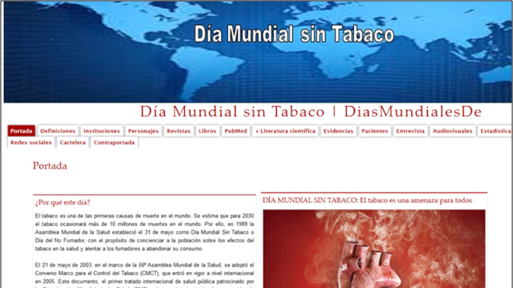 Da Mundial Sin Tabaco diasmundialesde
