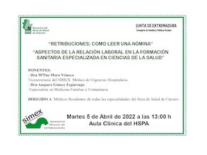 Retribuciones, como leer una nómina, Aspectos de la relación laboral en la formación sanitaria especializada en ciencias de la salud