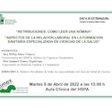 Retribuciones, como leer una nómina, Aspectos de la relación laboral en la formación sanitaria especializada en ciencias de la salud