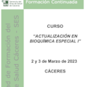 ACTUALIZACIÓN EN BIOQUÍMICA ESPECIAL I ACTUALIZACIÓN EN BIOQUÍMICA ESPECIAL I