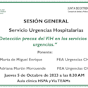 Detección precoz del VIH en los servicios de  urgencias