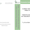 Inmovilizaciones en traumatología