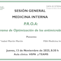P.R.O.A: Programa de Optimización de los antimicrobianos