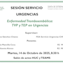 Enfermedad Tromboembólica: TVP y TEP en Urgencias Enfermedad Tromboembólica: TVP y TEP en Urgencias