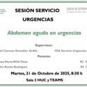 Abdomen agudo en urgencias