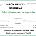 Crisis hipertensivas en urgencias