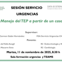 Manejo del TEP a partir de un caso