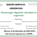 Hemorragia digestiva: abordaje en urgencias