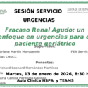Fracaso Renal Agudo: un enfoque en urgencias para el paciente geriátrico