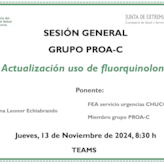 Actualización uso de fluorquinolonas