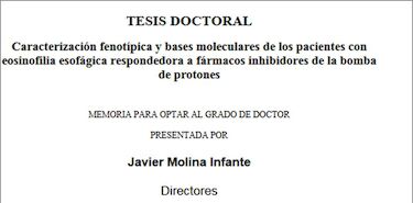La Tesis de Javier Molina Infante Premio Extraordinario de doctorado 