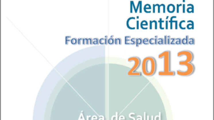Memoria Cientfica 2013 Formacin Especializada Memoria Cientfica 2013 Formacin Especializada