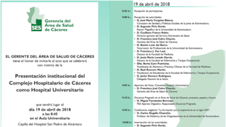 Presentacin Institucional Hospital Universitario Cceres Presentacin Institucional Hospital Universitario Cceres
