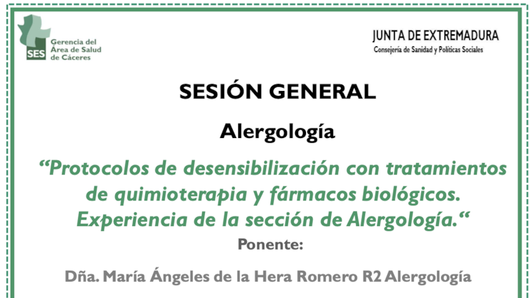 Protocolos de desensibilizacin con tratamientos de quimioterapia y frmacos biolgicos Experiencia de la seccin de Alergologa Protocolos de desensibilizacin con tratamientos de quimioterapia y frmacos biolgicos Experiencia de la seccin de Alergologa