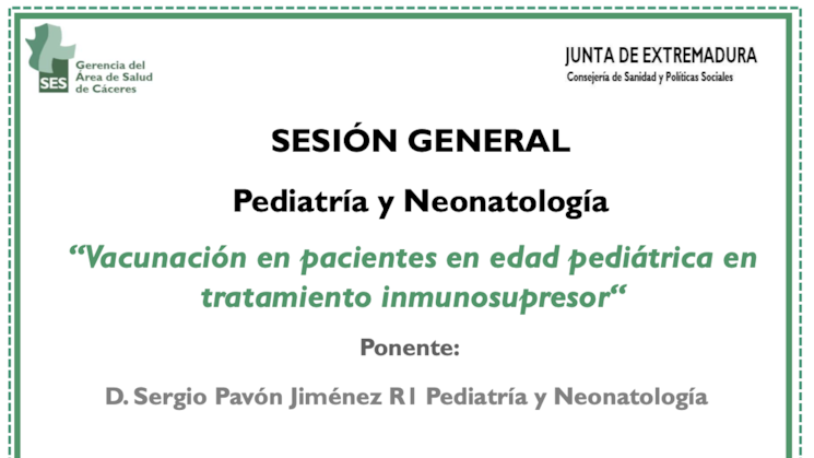 Vacunacin en pacientes en edad peditrica en tratamiento inmunosupresor