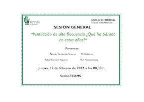 Ventilación de alta frecuencia ¿Qué ha pasado en estos años?