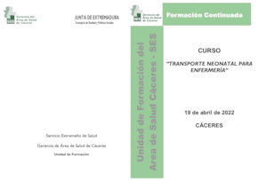 CURSO “TRANSPORTE NEONATAL PARA ENFERMERÍA”