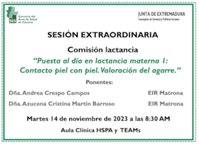 Puesta al día en lactancia materna 1: Contacto piel con piel. Valoración del agarre.