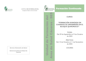 Formación avanzada en cuidados de enfermería en el bloque quirúrgico (PRÁCTICAS)