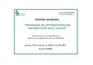 Programa de optimización de antibióticos en el CHUCC