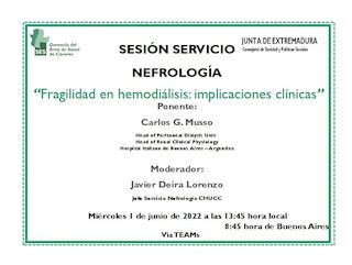  Fragilidad en hemodiálisis: implicaciones clínicas