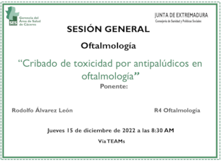 Cribado de toxicidad por antipaludicos en oftalmologia