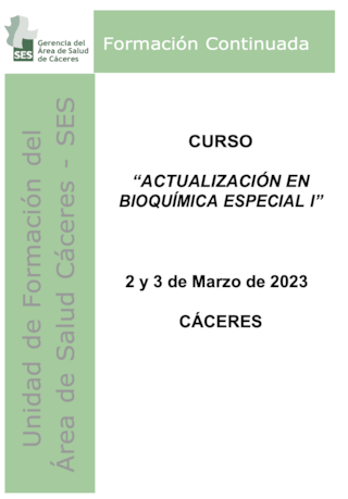 ACTUALIZACIÓN EN BIOQUÍMICA ESPECIAL I