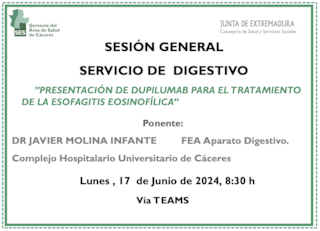 Presentación de DUPILUMAB para el tratamiento de la Esofagitis Eosinofílica