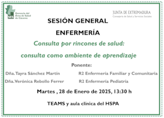 Consulta por rincones de salud: consulta como ambiente de aprendizaje