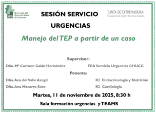 Manejo del TEP a partir de un caso
