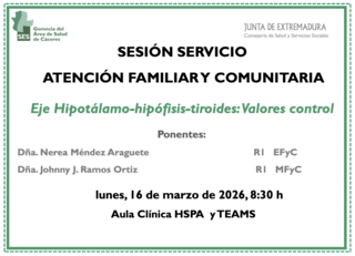 Eje Hipotálamo-hipófisis-tiroides: Valores control