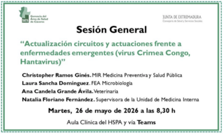 Actualización circuitos y actuaciones frente a enfermedades emergentes (virus Crimea Congo, Hantavirus)