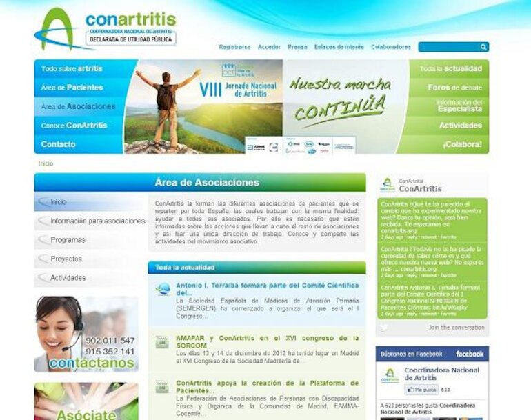 Web sobre Artritis