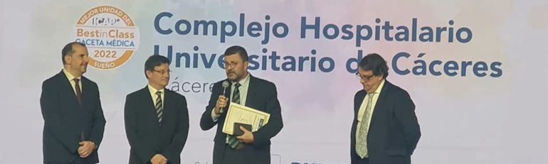 Galardn mdico para la Unidad Multidisciplinar de Sueo del Hospital San Pedro de Alcntara de Cceres