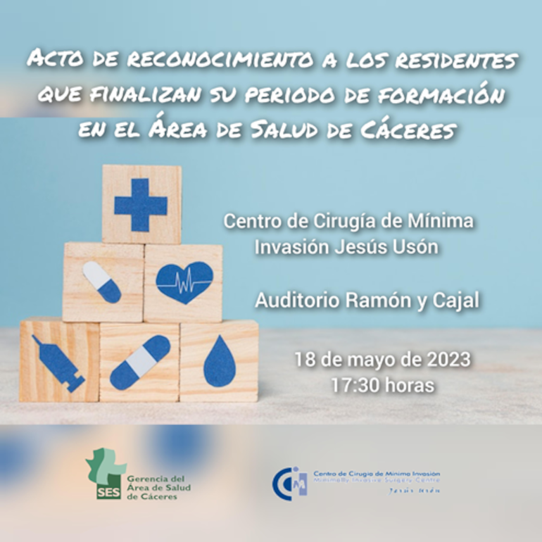 18052023 Acto de reconocimiento a los Residentes que finalizan su periodo de formacin en el rea de Salud de Cceres en 2023