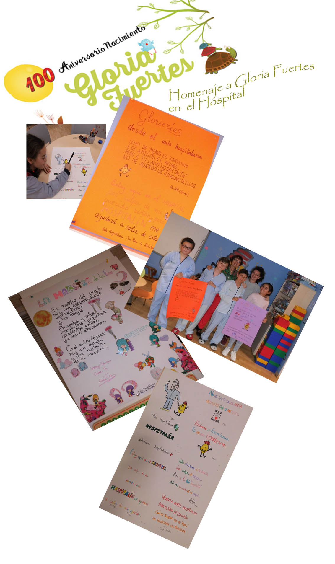 Derechos infancia collage Homenaje Gloria Fuertes