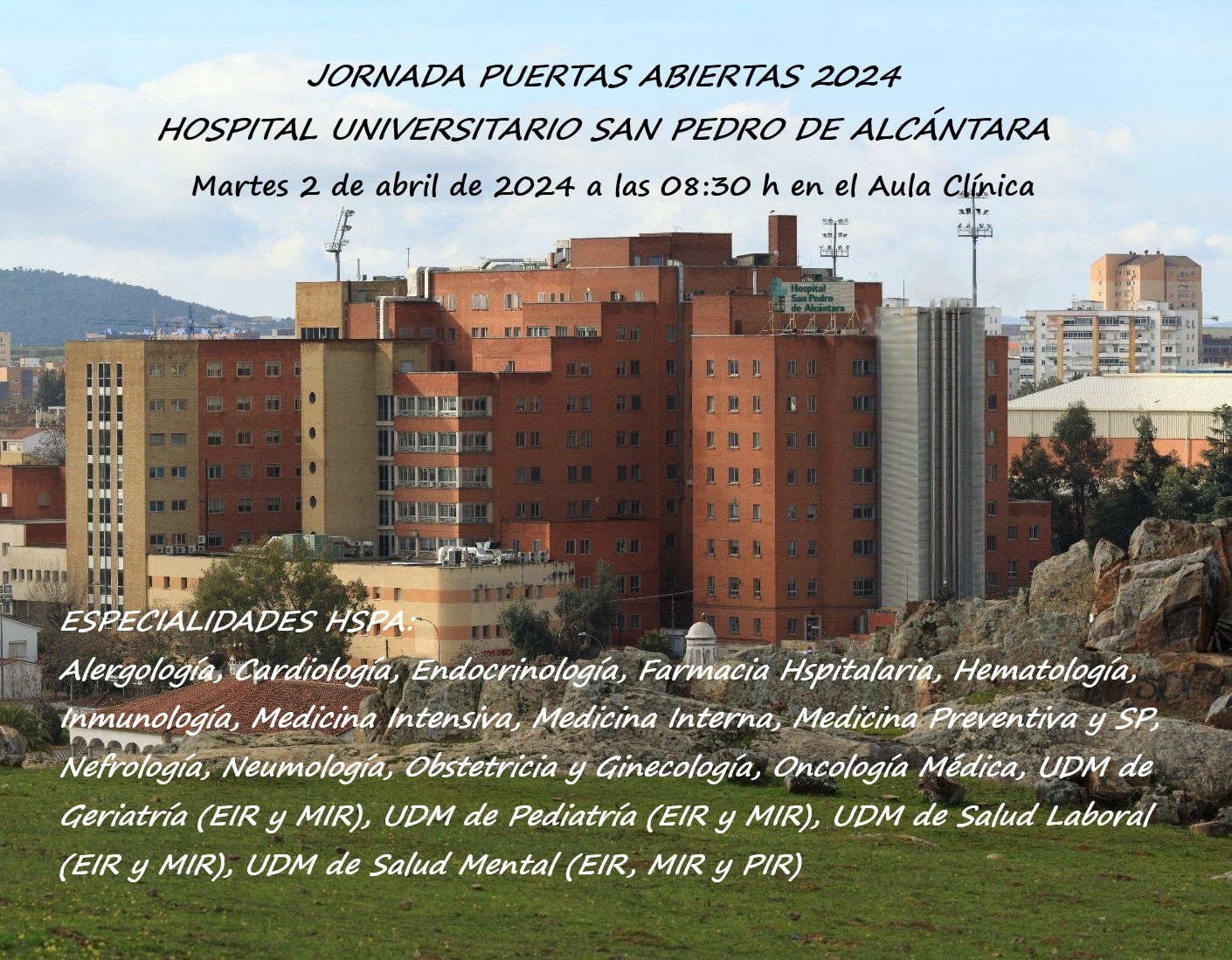 Jornada de puertas abiertas HSPA : 02/04/2024